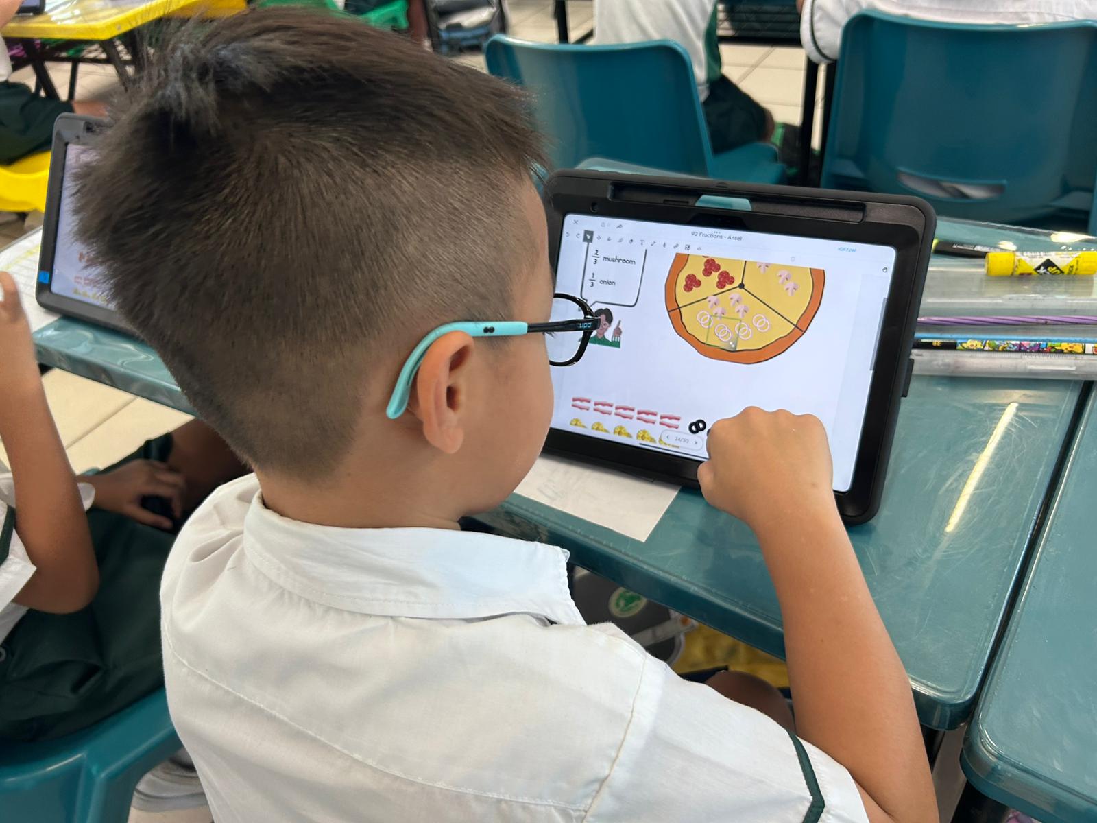 Student engaged in an Edtech lesson.